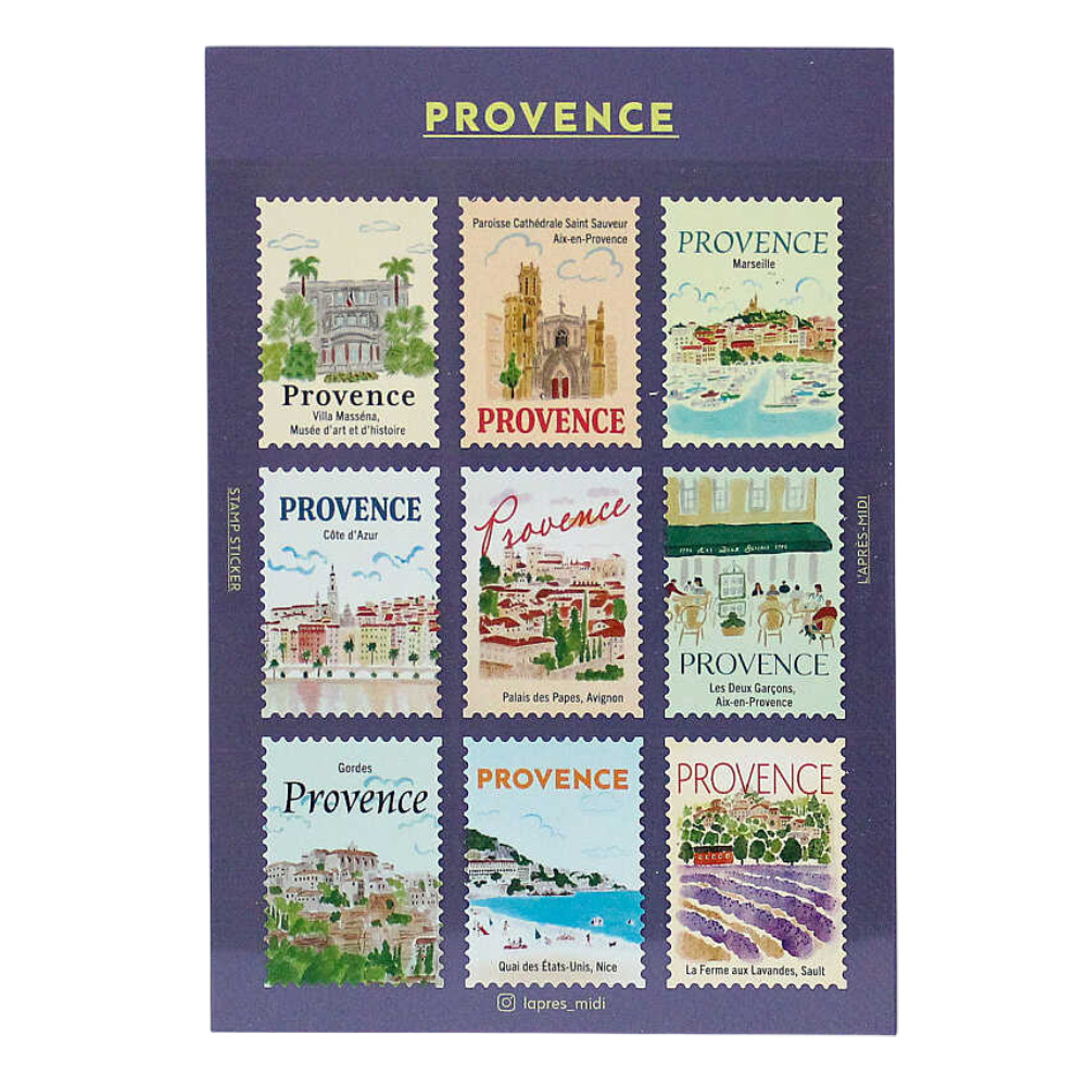 L'APRES-MIDI- Posta Pulu Sticker - Provence 1 (9'lu Paket)